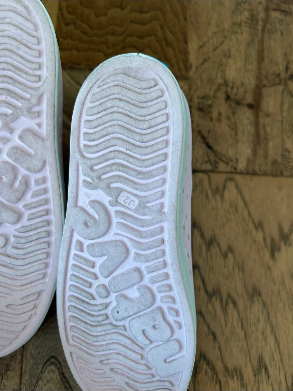 Native Jefferson Kids Slip-On Water Shoes in Pink with White Toe